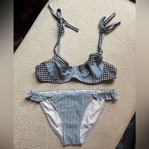 Aerie Seersucker Blue Bikini